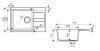 AQUAFORM - zlewozmywak granitowy MARANELLO 440 X 570 X 215 - 1 komora z 1/2 ociekacza , CZARNY MONO + syfon oszczędzający miejsce z korkiem automatycznym  AQ.901-1019012